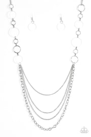Paparazzi Industrial Circus White Necklace - Glitzygals5dollarbling Paparazzi Boutique 