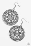 Paparazzi Dandelion Deserts Silver Earrings - Glitzygals5dollarbling Paparazzi Boutique 