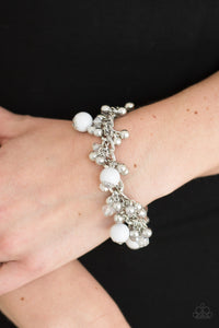 Pretty In Posh White Bracelet - Glitzygals5dollarbling Paparazzi Boutique 