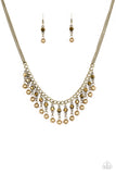 Paparazzi Pageant Queen Brass Necklace - Glitzygals5dollarbling Paparazzi Boutique 