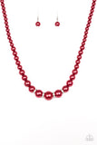 Paparazzi Party Pearls Red Necklace - Glitzygals5dollarbling Paparazzi Boutique 