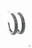 Paparazzi Twinkling Tinseltown Green Hoop Earrings - Glitzygals5dollarbling Paparazzi Boutique 