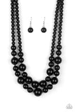 The More The Modest - Black ~ Paparazzi Necklace - Glitzygals5dollarbling Paparazzi Boutique 