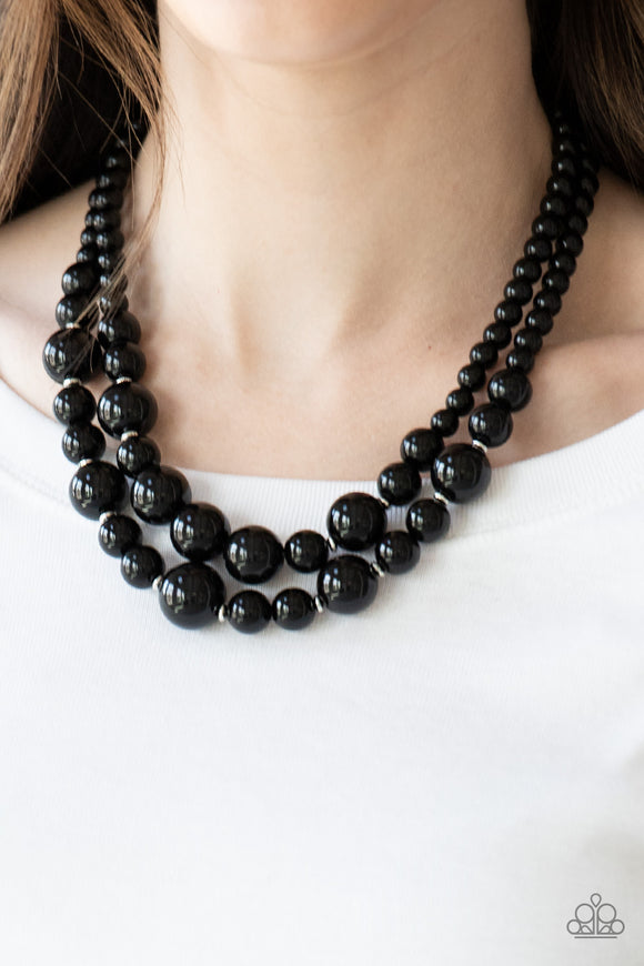 The More The Modest - Black ~ Paparazzi Necklace - Glitzygals5dollarbling Paparazzi Boutique 
