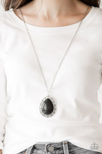 Full Frontier Black Necklace - Glitzygals5dollarbling Paparazzi Boutique 