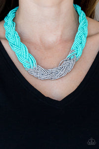 Brazilian Brilliance Blue Paparazzi Necklace - Glitzygals5dollarbling Paparazzi Boutique 
