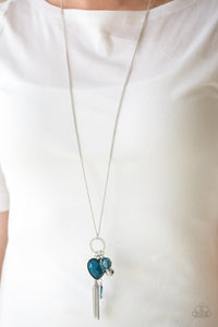 Paparazzi Haute Heartbreaker Blue Necklace - Glitzygals5dollarbling Paparazzi Boutique 