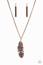Paparazzi Free Bird Copper Necklace - Glitzygals5dollarbling Paparazzi Boutique 
