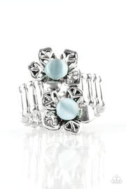 Magnolia Mansions Blue Ring - Glitzygals5dollarbling Paparazzi Boutique 