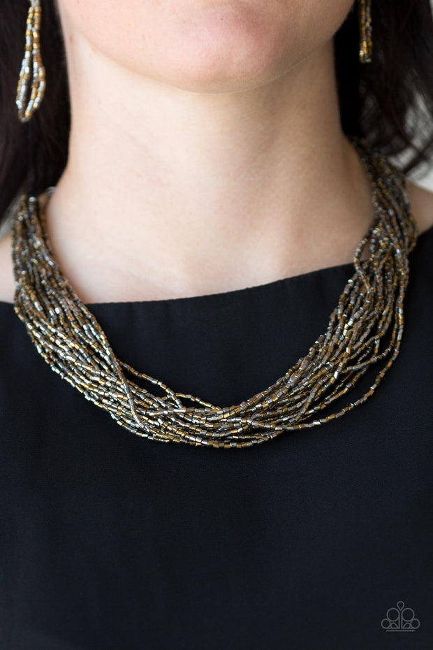 The Speed of STARLIGHT Multi Seed Bead Necklace - Glitzygals5dollarbling Paparazzi Boutique 