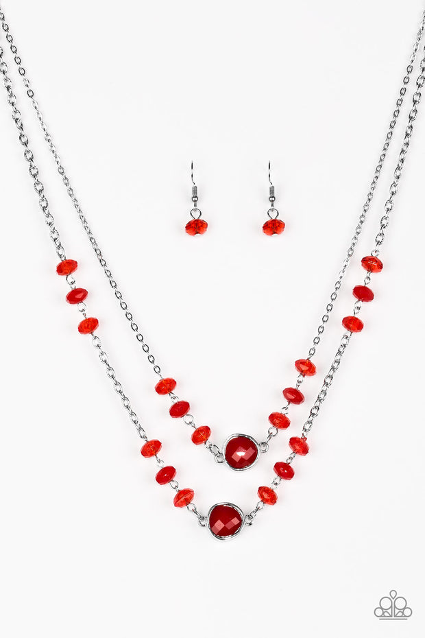 Queen of the gala red necklace paparazzi Clearance