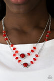 Paparazzi Gala Glow Red Necklace - Glitzygals5dollarbling Paparazzi Boutique 