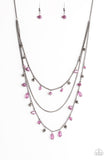Pebble Beach Beauty Purple Necklace - Glitzygals5dollarbling Paparazzi Boutique 