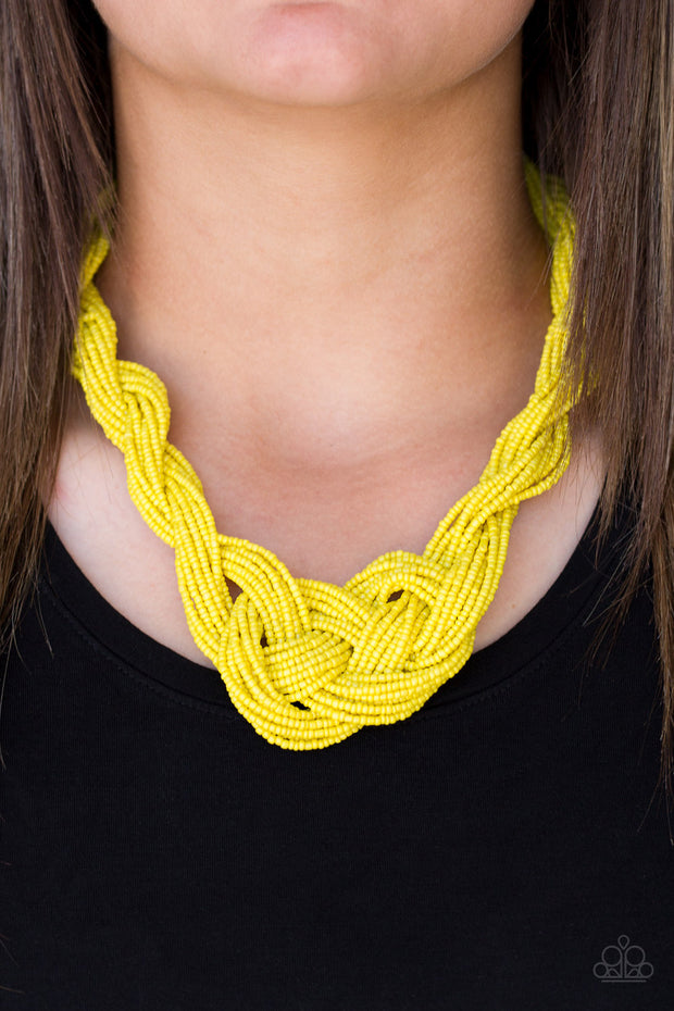 Paparazzi A Standing Ovation Yellow Necklace - Glitzygals5dollarbling Paparazzi Boutique 