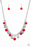 Paparazzi Summer Fling Red Necklace - Glitzygals5dollarbling Paparazzi Boutique 