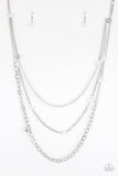 Glamour Grotto White Necklace - Glitzygals5dollarbling Paparazzi Boutique 