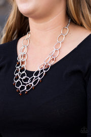 Yacht Tour Brown Necklace - Glitzygals5dollarbling Paparazzi Boutique 