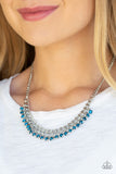 Paparazzi Necklace ~ Glow and Grind - Blue - Glitzygals5dollarbling Paparazzi Boutique 