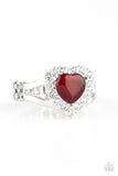 Paparazzi Love Is In The Air Red Moonstone and Rhinestone Ring - Glitzygals5dollarbling Paparazzi Boutique 