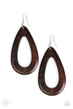 Paparazzi Malibu Mimosas Brown Wooden Exclusive Earrings - Glitzygals5dollarbling Paparazzi Boutique 