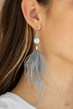 Feathered Flamboyance - Silver - Glitzygals5dollarbling Paparazzi Boutique 