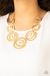 Statement Swirl - Gold - Glitzygals5dollarbling Paparazzi Boutique 