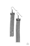 Paparazzi Twinkling Tapestry - Black Earrings - Glitzygals5dollarbling Paparazzi Boutique 