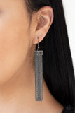Paparazzi Twinkling Tapestry - Black Earrings - Glitzygals5dollarbling Paparazzi Boutique 