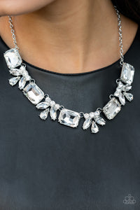 Long Live Sparkle - White EMP Exclusive Necklace - Glitzygals5dollarbling Paparazzi Boutique 