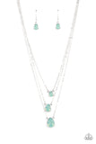 Dewy Drizzle - Green Paparazzi Necklace - Glitzygals5dollarbling Paparazzi Boutique 
