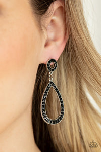 Regal Revival - Black ~ Paparazzi Earrings - Glitzygals5dollarbling Paparazzi Boutique 