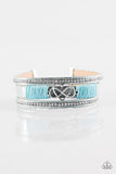 Paparazzi Hustlin Heart - Blue Bracelet - Glitzygals5dollarbling Paparazzi Boutique 