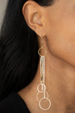 Demurely Dazzling - Gold ~ Paparazzi Earrings - Glitzygals5dollarbling Paparazzi Boutique 