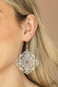 Paparazzi Earrings ~ Dubai Detour - Silver - Glitzygals5dollarbling Paparazzi Boutique 