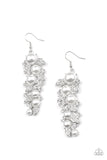 The Party Has Arrived - White ~ Paparazzi Earrings Exclusive - Glitzygals5dollarbling Paparazzi Boutique 