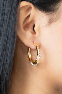 Paparazzi Earrings ~ Subliminal Shimmer - Gold - Glitzygals5dollarbling Paparazzi Boutique 