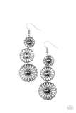 Gazebo Garden - Silver  ~ Paparazzi Earrings - Glitzygals5dollarbling Paparazzi Boutique 