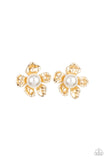 Apple Blossom Pearls - Gold ~ Paparazzi Earrings - Glitzygals5dollarbling Paparazzi Boutique 
