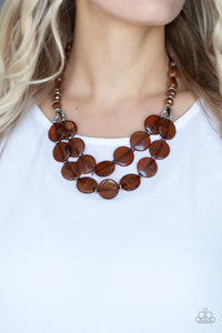 Beach Day Demure - Brown ~ Paparazzi Necklace - Glitzygals5dollarbling Paparazzi Boutique 