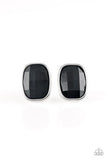 Paparazzi Incredibly Iconic - Black Gem - Silver Post Earrings - Glitzygals5dollarbling Paparazzi Boutique 