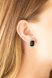 Paparazzi Incredibly Iconic - Black Gem - Silver Post Earrings - Glitzygals5dollarbling Paparazzi Boutique 