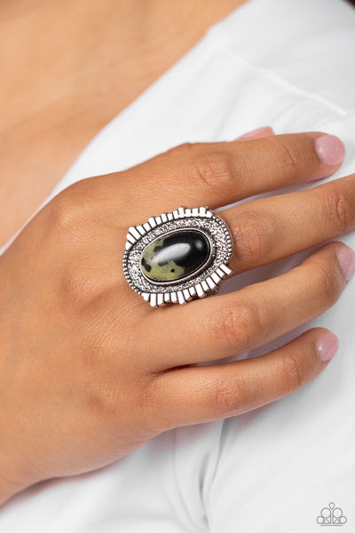 Terrazzo Trendsetter - Green ~ Paparazzi Ring - Glitzygals5dollarbling Paparazzi Boutique 