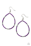Paparazzi Earrings ~ Keep Up The Good BEADWORK - Purple - Glitzygals5dollarbling Paparazzi Boutique 