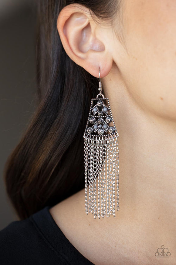 Cleopatras Allure - Silver ~ Paparazzi Earrings - Glitzygals5dollarbling Paparazzi Boutique 