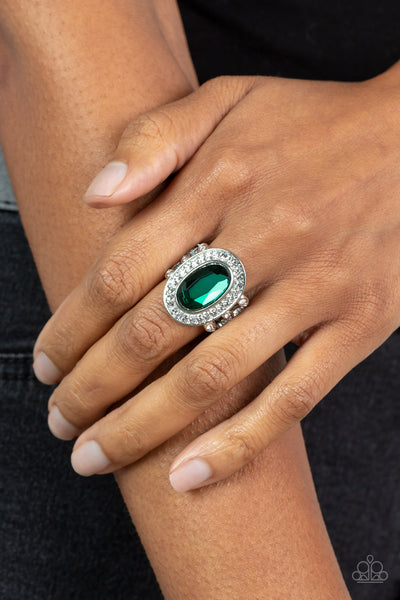 Always OVAL-achieving - Green ~ Paparazzi Ring - Glitzygals5dollarbling Paparazzi Boutique 