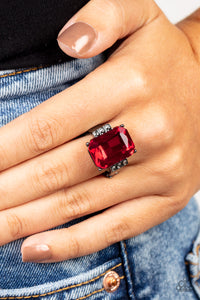 Epic Proportions - Red ~ Paparazzi Ring - Glitzygals5dollarbling Paparazzi Boutique 