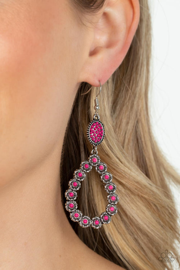 Farmhouse Fashion Show - Pink ~ Paparazzi Earrings - Glitzygals5dollarbling Paparazzi Boutique 