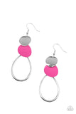 Retro Reception - Pink ~ Paparazzi Earrings - Glitzygals5dollarbling Paparazzi Boutique 