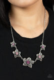 Paparazzi Necklace ~ Wallflower Wonderland - Pink - Glitzygals5dollarbling Paparazzi Boutique 