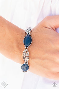 Garden Rendezvous - Blue Fashion Fix Exclusive Bracelet October 2021 - Glitzygals5dollarbling Paparazzi Boutique 